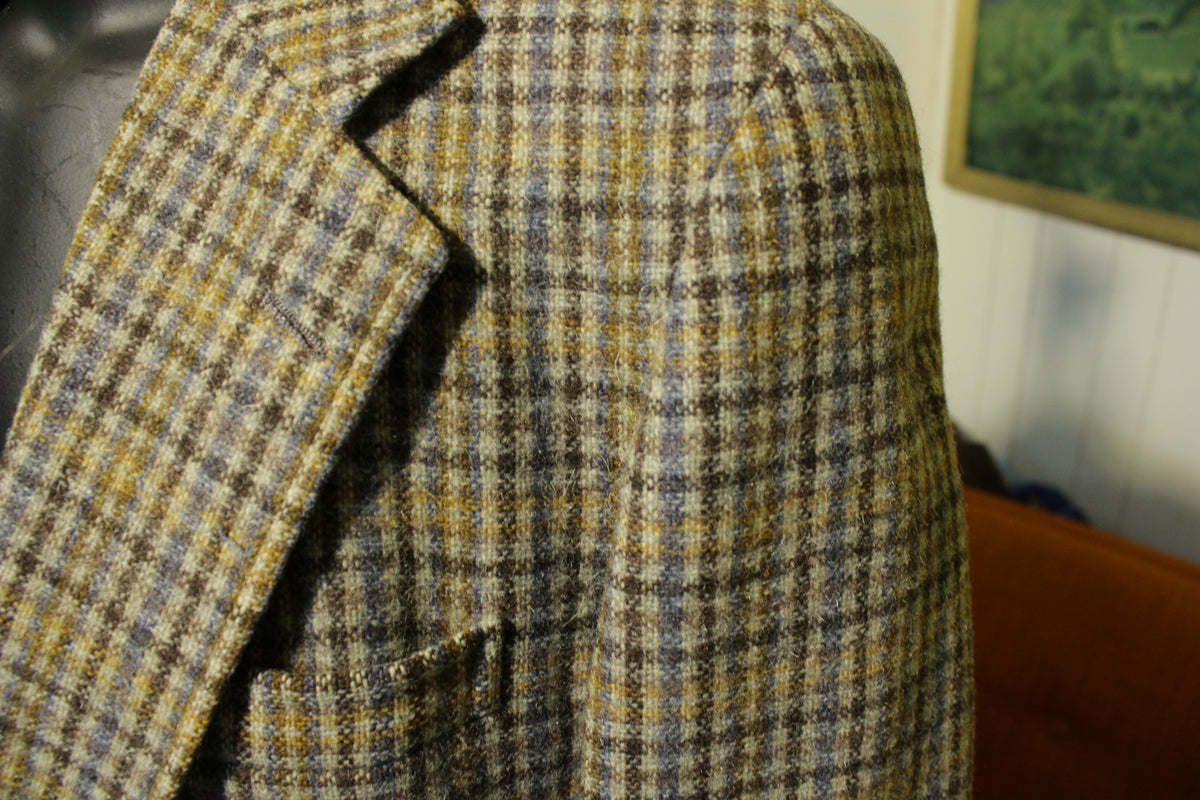 Chaps by Ralph Lauren Vintage 70's Tweed Plaid Wool Blazer. Rare Suit Jacket.