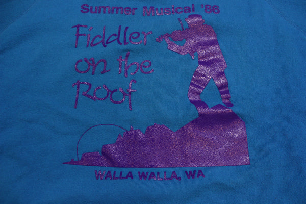 Fiddler on The Roof Vintage 80's Walla Walla Made in USA Crewneck 1986 Sweatshirt