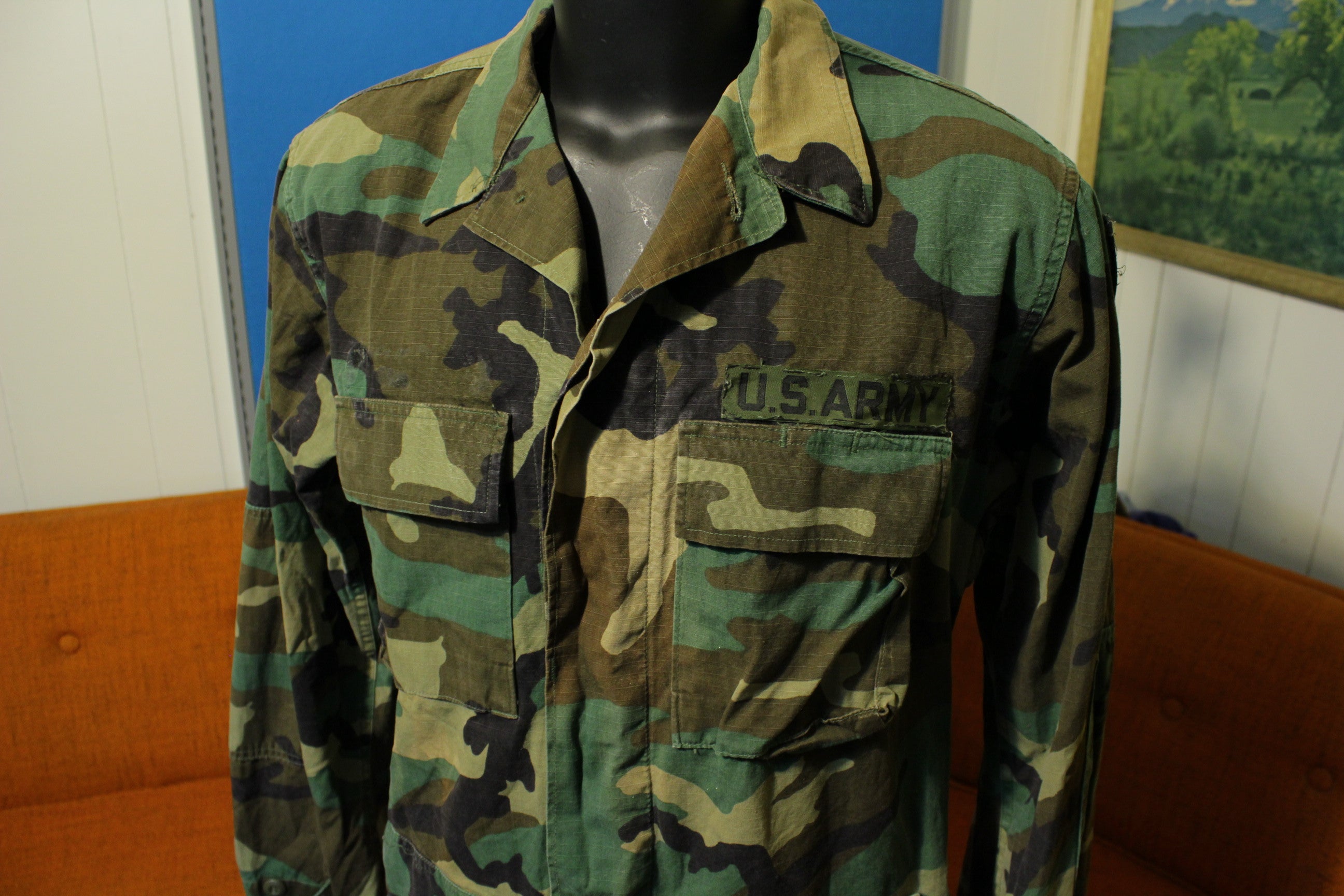 Woodland Camo Hot Weather Combat Coat US Army 7th Engineer