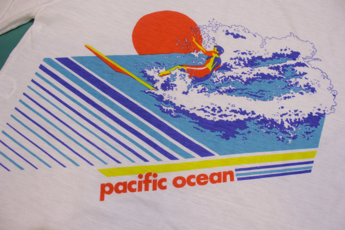 Pacific Ocean Surf Vintage 80's Made in USA Capri Night Long Sleeve T-Shirt