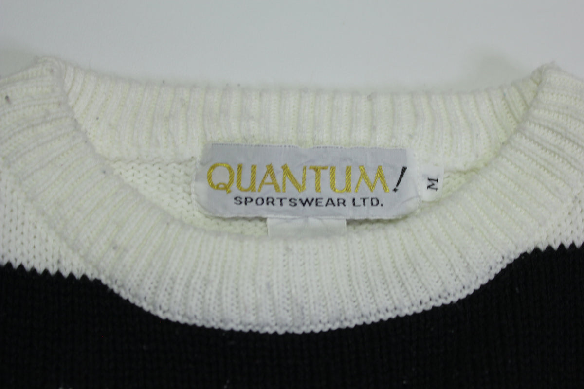 Princeville Vintage 90's Quantum Sportswear Acrylic Striped Sweater