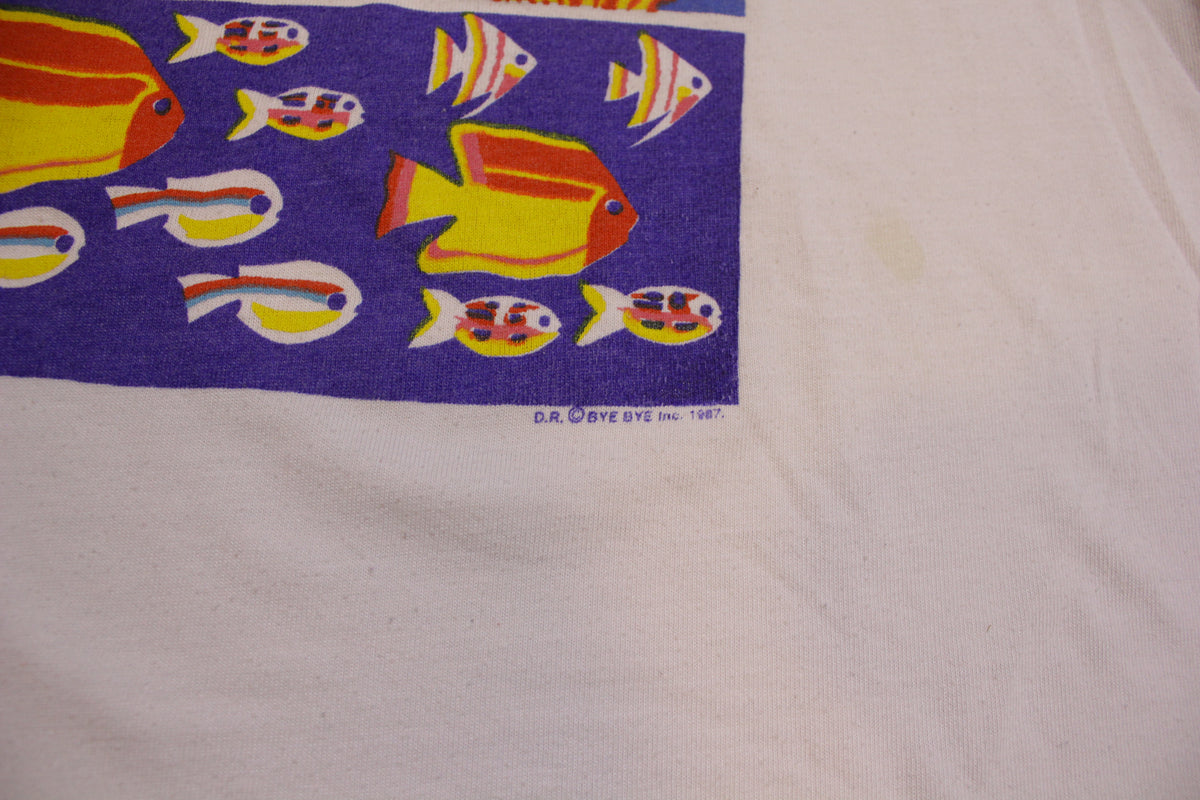 Cozumel Vintage Bye Bye 1987 80's Single Stitch Art T-Shirt