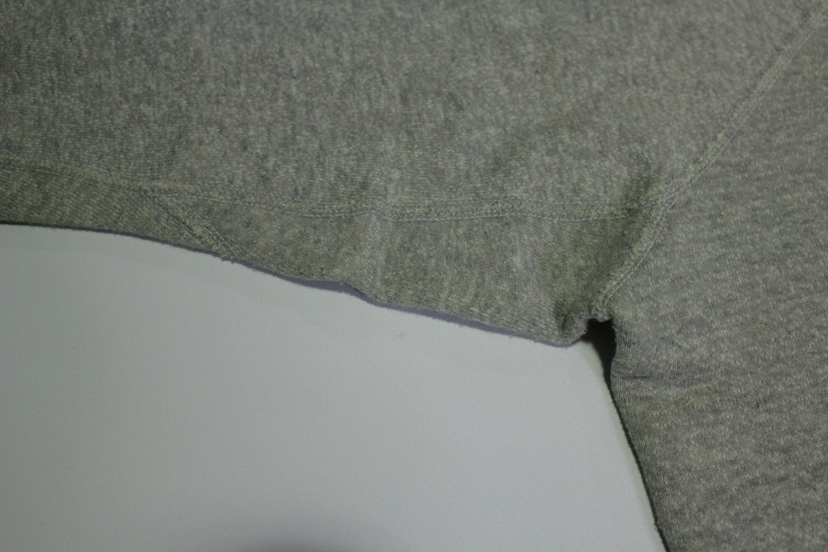 Blank Heathered Grey 60's Vintage Gusset Chain Stitched Crewneck Sweatshirt
