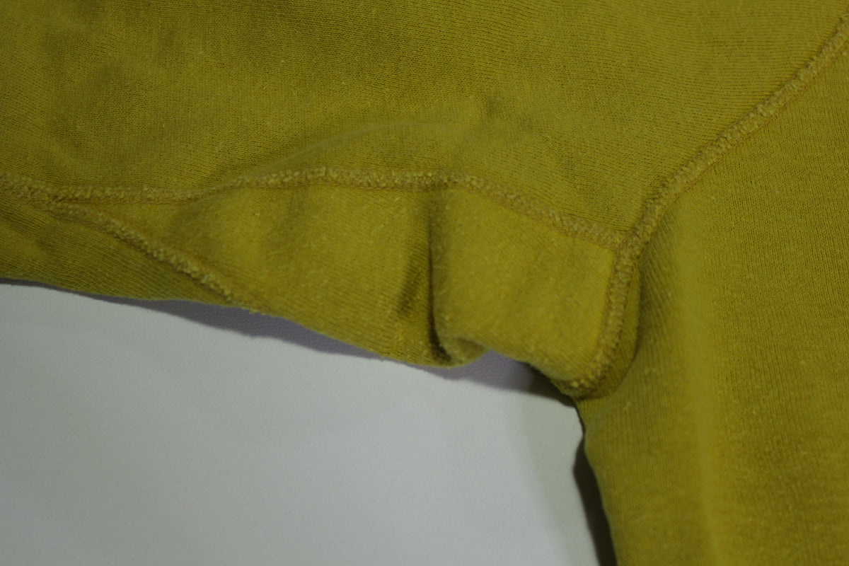 Blank Yellow 60's Vintage Gusset Chain Stitched Crewneck Sweatshirt