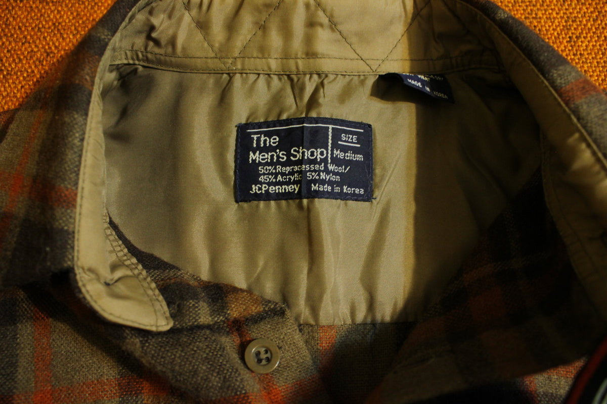 The Men's Shop JCPenney Vintage Wool Blend Plaid Lumberjack Flannel Shirt