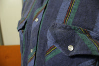 Wrangler Pearl Snap Vintage Plaid Flannel Western Shirt.