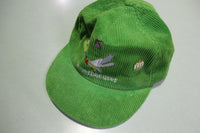 Weyerhaeuser Mallard Corduroy Vintage 80s Adjustable Back Snapback Hat w/ Pins