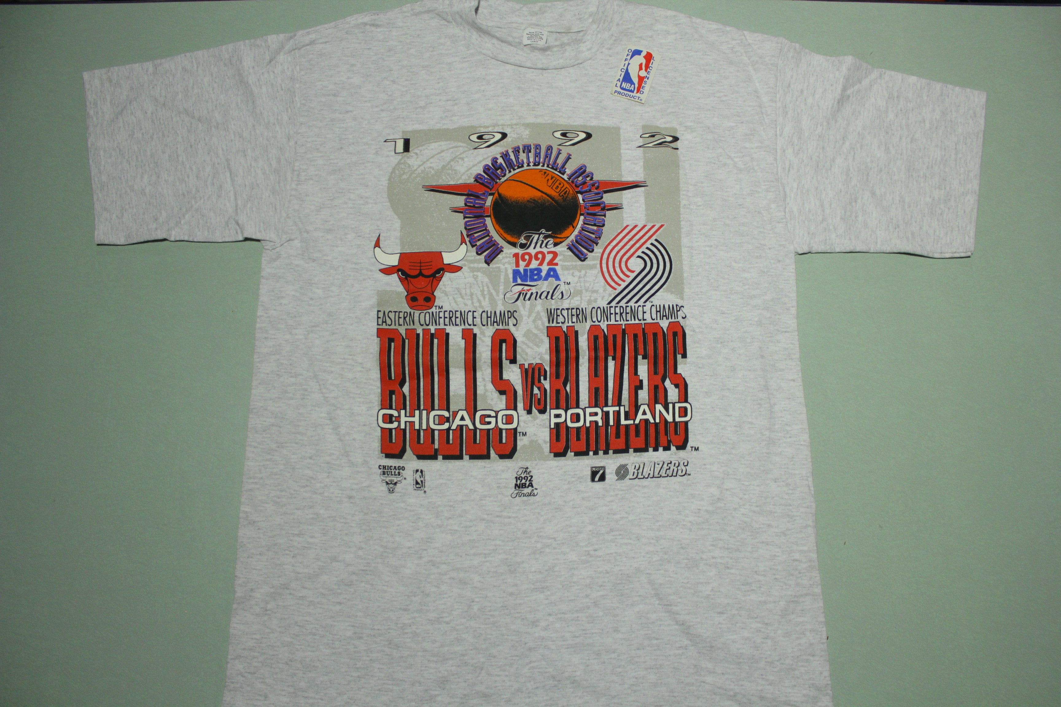 Chicago Bulls Portland Blazers Vintage 1992 Finals Deadstock NBA