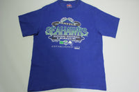 Seattle Seahawks NFL Established 1974 Vintage 90's Trench Single Stitch USA Made T-Shirt