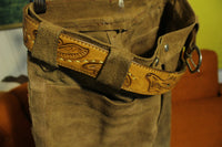 60s Handmade Suede Leather Vintage Riding Pants Hand Laced 1960s Hippie Belt