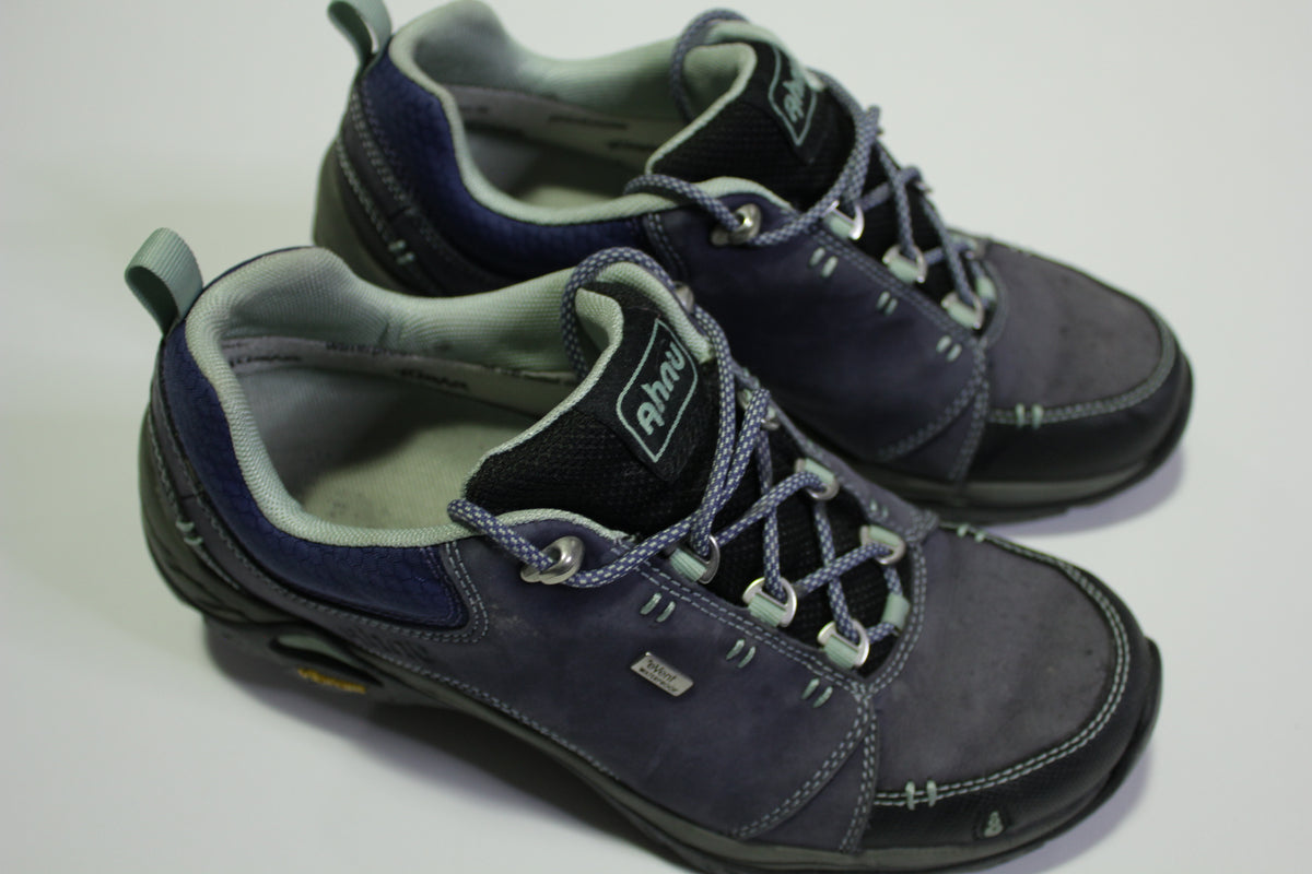 Ahnu Montara II Womens Size 9.5 Waterproof Hiking Trail Shoes Vibram Gray Blue F19616L