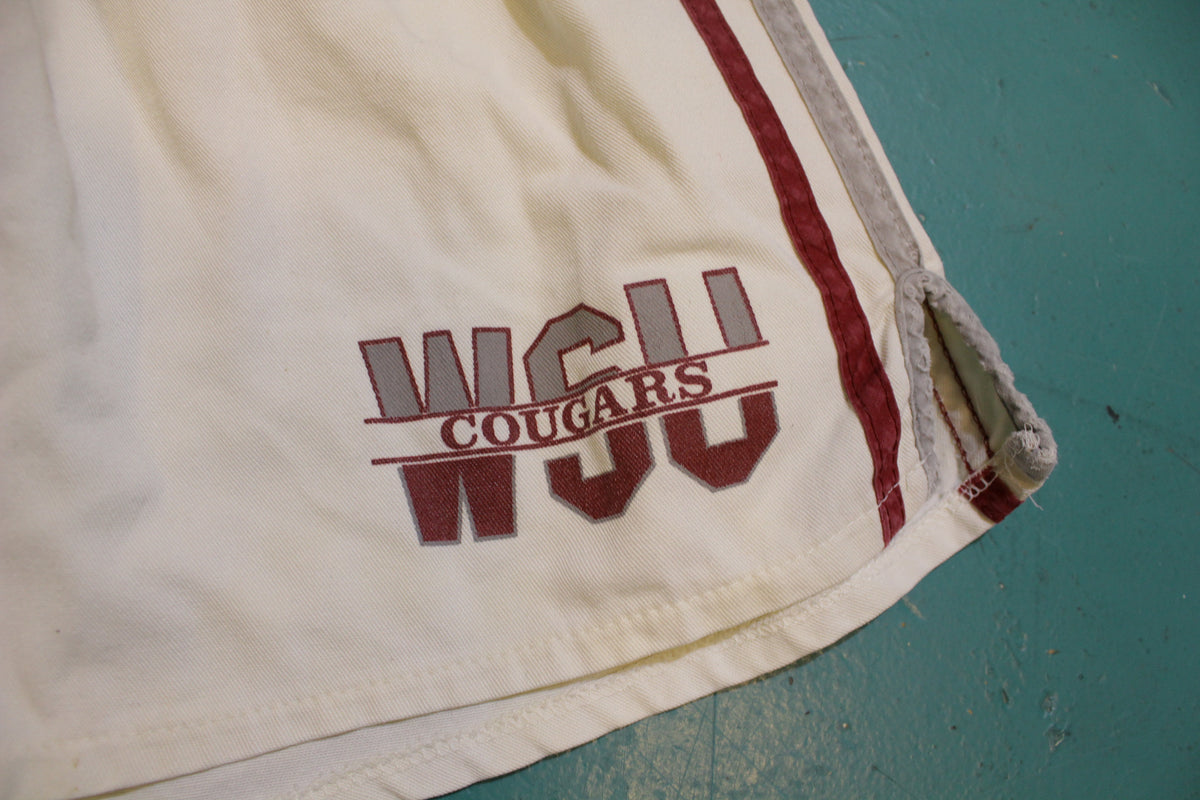 WSU Washington State Cougars Vintage 80's Tennis Gym Shorts Striped