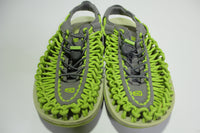 KEEN UNEEK Neon Yellow Braided Cord Knit Fisherman Sandals Hiking Shoes Womens 8.5
