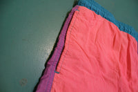 Body Glove Color Block Vintage 90s Purple Pink Swimming Trunks