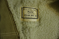 Pauliz Sherpa Lined Genuine Suede Leather Rancher Cowboy 70s Vest
