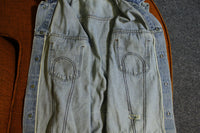 Homemade Selvedge Denim Jean Jacket Vest. Punk Rock n' Roll Vintage 60's