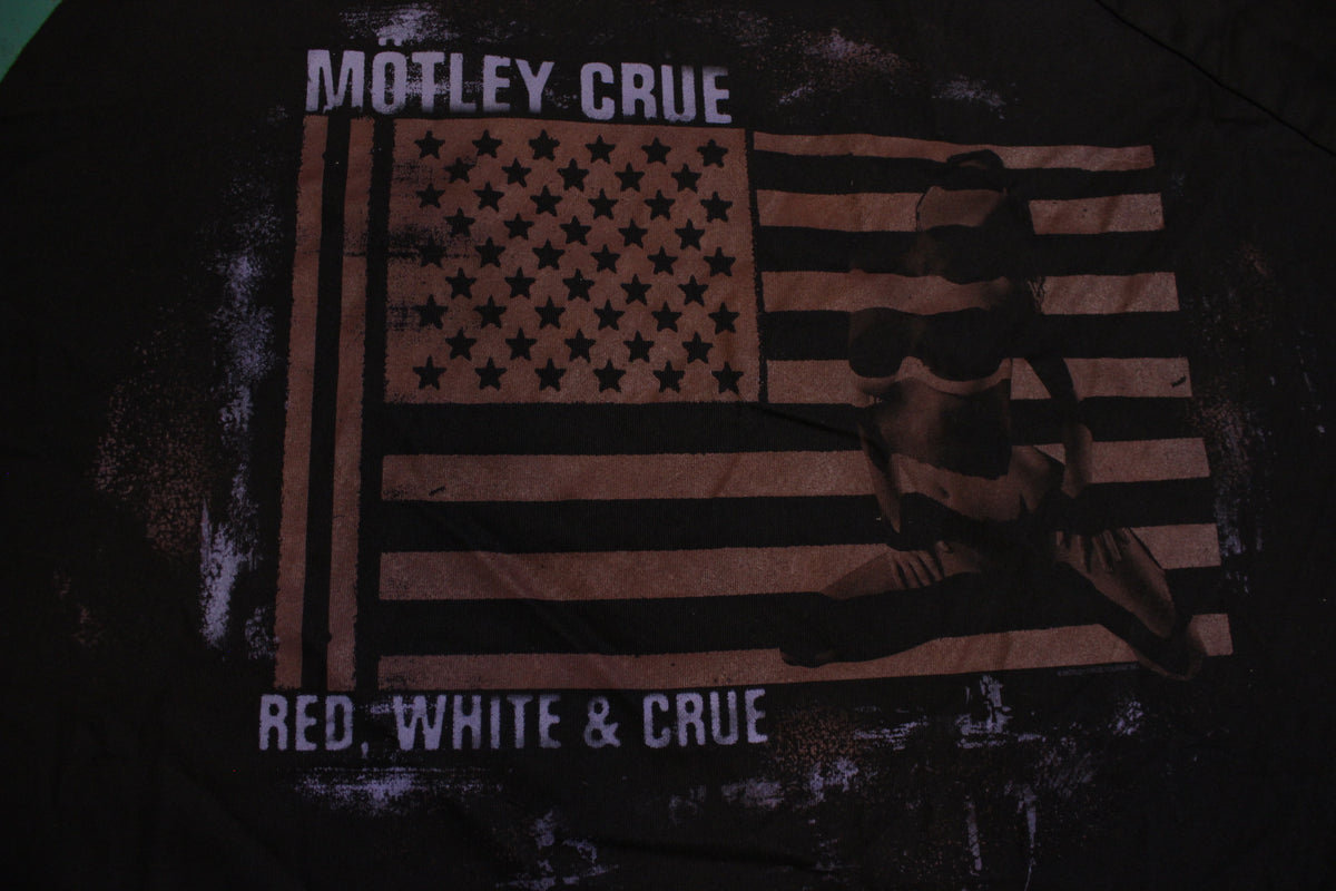 Motley Crue 2005 Red White and Crue Button Up Flag Tour Shirt