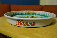 HAMM'S Vintage 1981 ROUND METAL BEER TRAY OLYMPIC BREWING COMPANY CLEAN