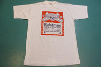 Bahamas King of Beaches Party Spot Vintage 80s Budweiser Single Stitch T-Shirt