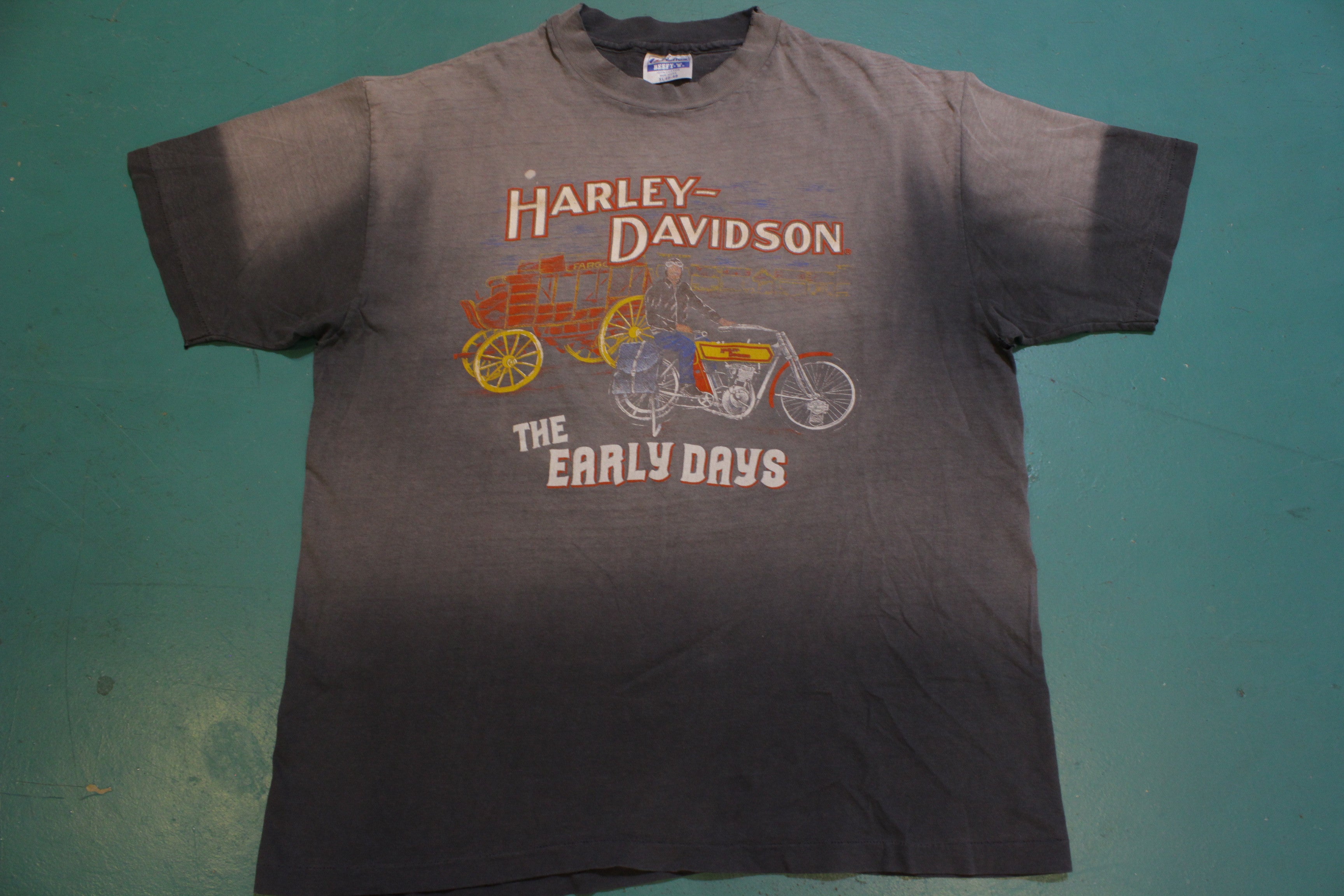 Harley Davidson Motorcycles The Early Days Hanes USA Vintage 80's