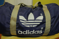 Adidas Vintage 80s Trefoil Logo Gym Duffle Travel Bag