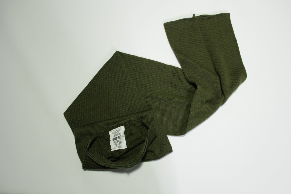 Scarf Neckwear Wool Olive Green 208 Class 1 Vintage 1991 Military Issue