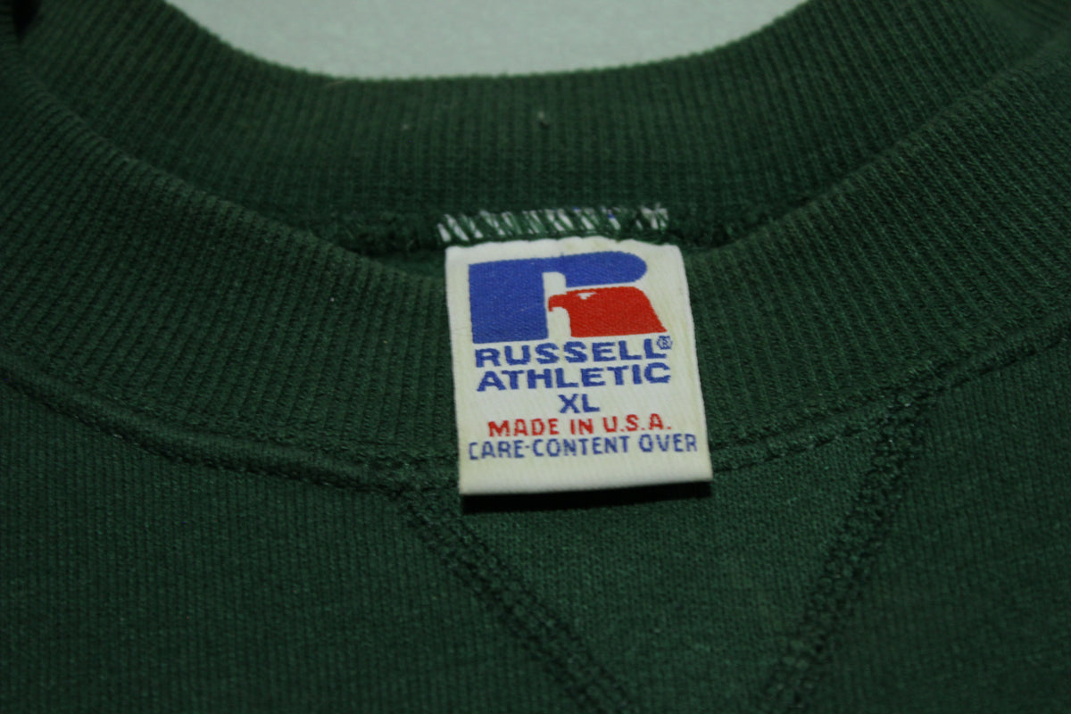 Greenbay Packers Big Logo Vintage 90's Russell Made in USA Crewneck Sweatshirt