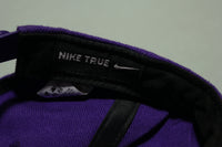 Nike True Lakers Colors 00's Adjustable Snap Back Purple Yellow Spellout Swoosh Hat