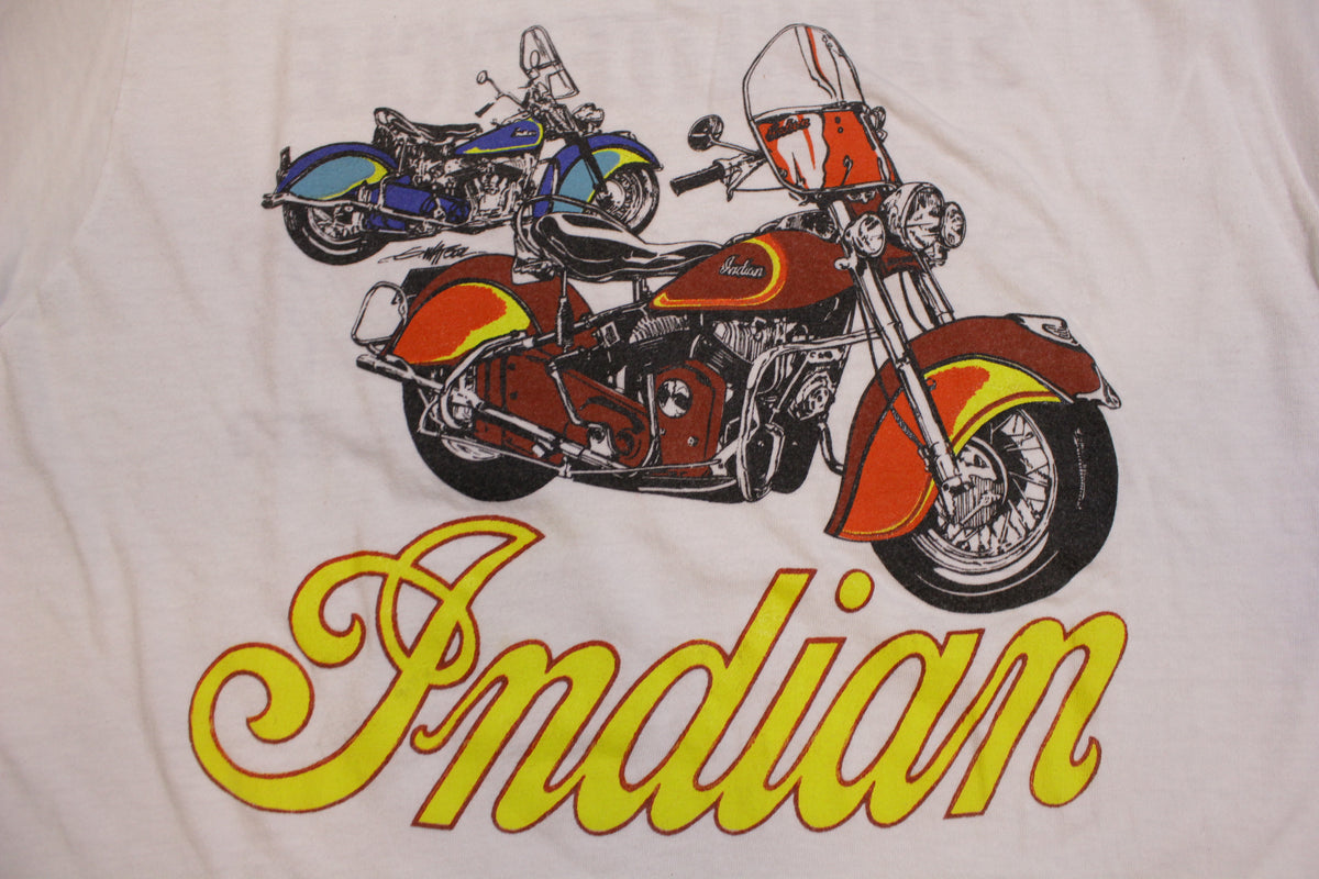 Indian Motorcycles Vintage 80's Single Stitch USA T-Shirt