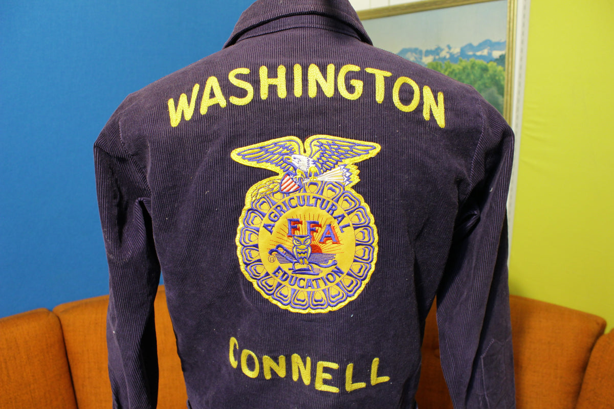 Connell Washington FFA Future Farmers of America Vtg Corduroy Jacket USA