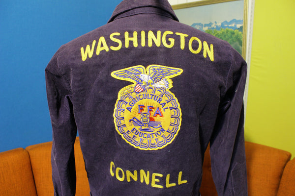 Connell Washington FFA Future Farmers of America Vtg Corduroy Jacket USA