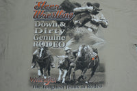 Wrangler Steer Wrestling Vintage 90's Rodeo Pro Cowboy Western T-Shirt