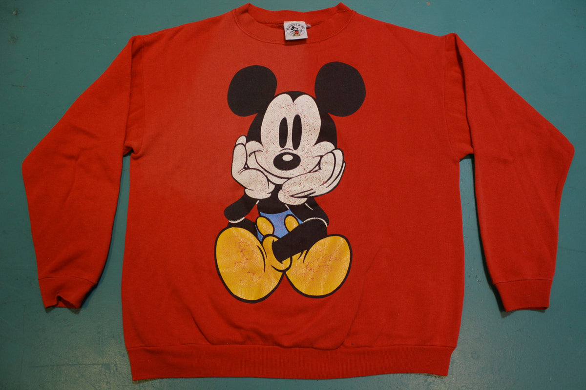 Mickey Mouse Double Sided Front Back Crewneck Vintage 80s Sweatshirt
