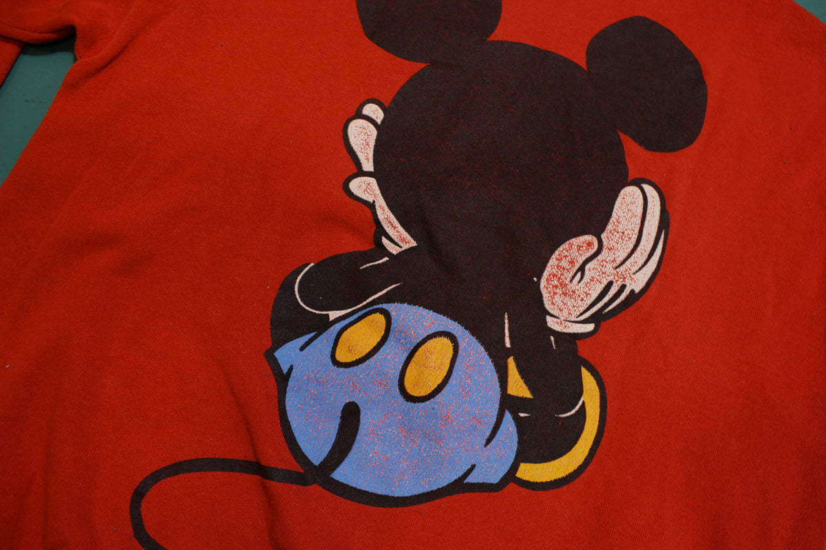 Mickey Mouse Double Sided Front Back Crewneck Vintage 80s Sweatshirt
