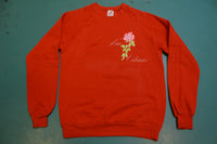 New Orleans Embroidered Rose Crewneck Vintage 80s Sweatshirt