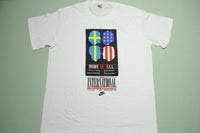 John McEnroe Fleming Wilander Pernfors Vintage 80's Nike USA International Tennis T-Shirt