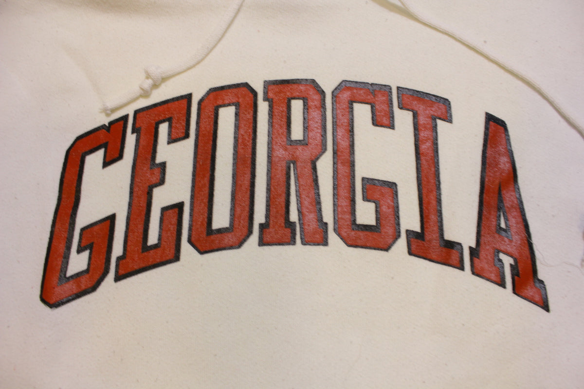 Georgia College University Hoodie Crewneck Vintage 80s Sweatshirt