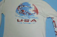 Michelob Light Vintage 80's USA Ski Team Henley Buffalo Shirts Tag Long Sleeve T-Shirt
