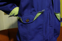 London Fog 90's Color Block Jacket Nautical Yacht Sailing Fluorescent Pocket Coat