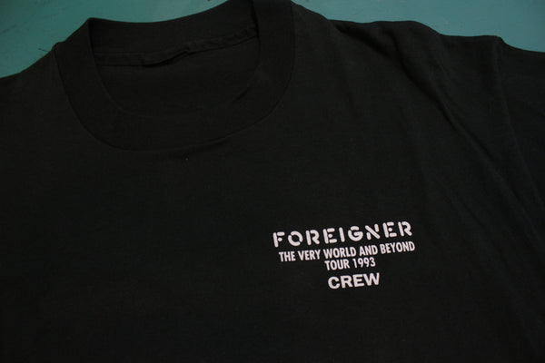 Foreigner The Very World and Beyond Tour 1993 CREW Vintage 90s T-Shirt