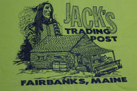 Jack's Trading Post Vintage 80's Fairbanks Maine USA Deadstock Tourist T-Shirt