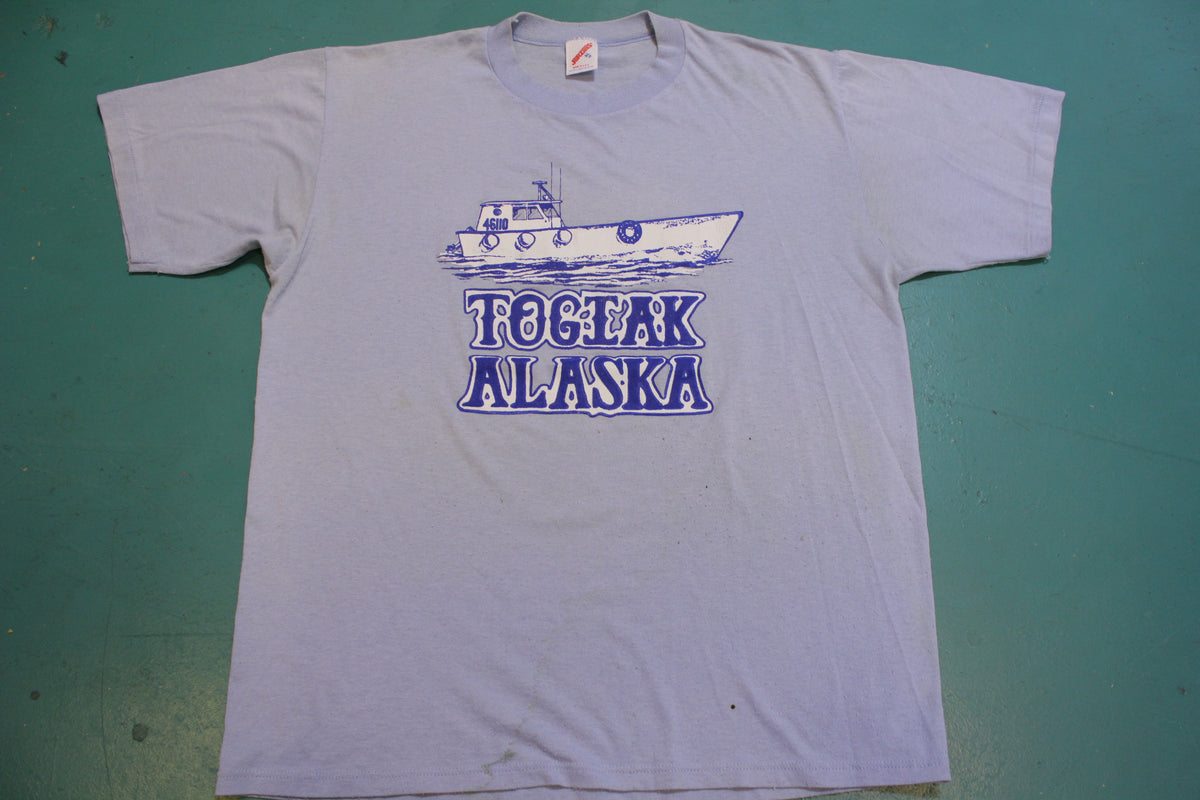 Togiak Alaska Vintage 46110 Boat Ship Single Stitch 80's T-Shirt