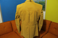 1970s Western 2 Piece Brown Cotton Blazer With Vest. Disco Jacket