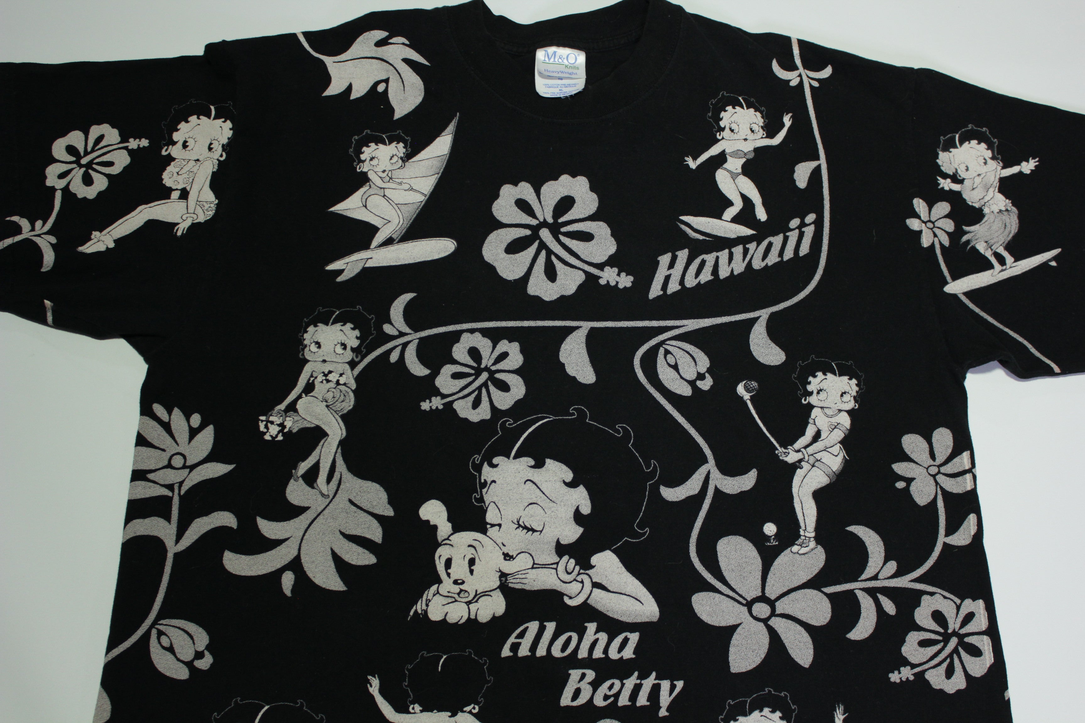 Betty Boop Hawaii Aloha 1998 Hollywood Hall of Fame AOP Vintage 