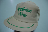 Appleton Wire Striped Vintage 80's Adjustable Back Snapback Hat