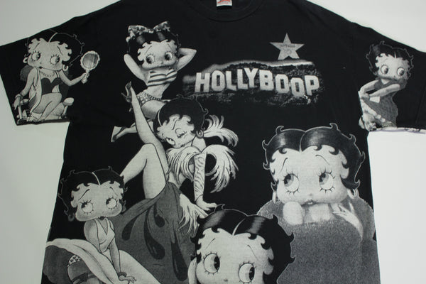 Betty Boop Hollyboop 1998 Hollywood Hall of Fame AOP Vintage King Features Syndicate T-Shirt