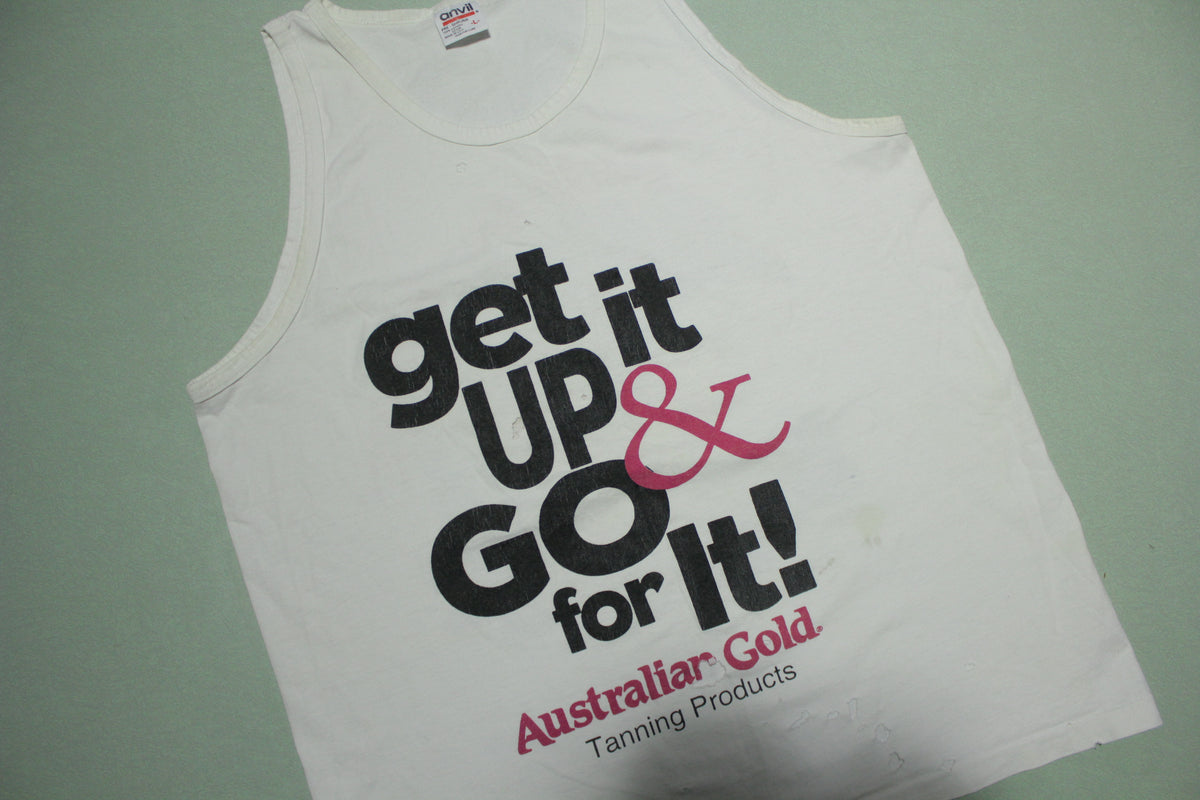 Australian Gold Get Up Go For It Vintage 90's Tanning Products Surf Koala 1997 Tank Top
