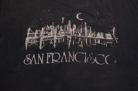 San Francisco Golden Gate Bridge City Skyline Vintage 80's Single Stitch T-Shirt