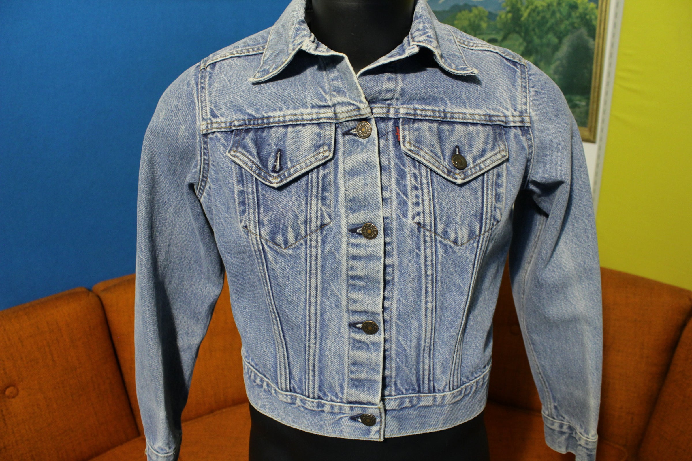 Levis 70's Trucker Jean Jacket 2 Pocket USA Made Denim Coat Blue Tab 7 –  thefuzzyfelt