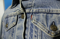 Levis 70's Trucker Jean Jacket 2 Pocket USA Made Denim Coat Blue Tab 76001-0214 674